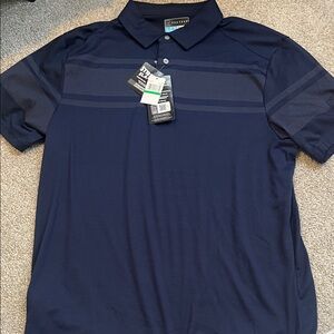 PGA Tour Navy Men's Polo Shirt NWT